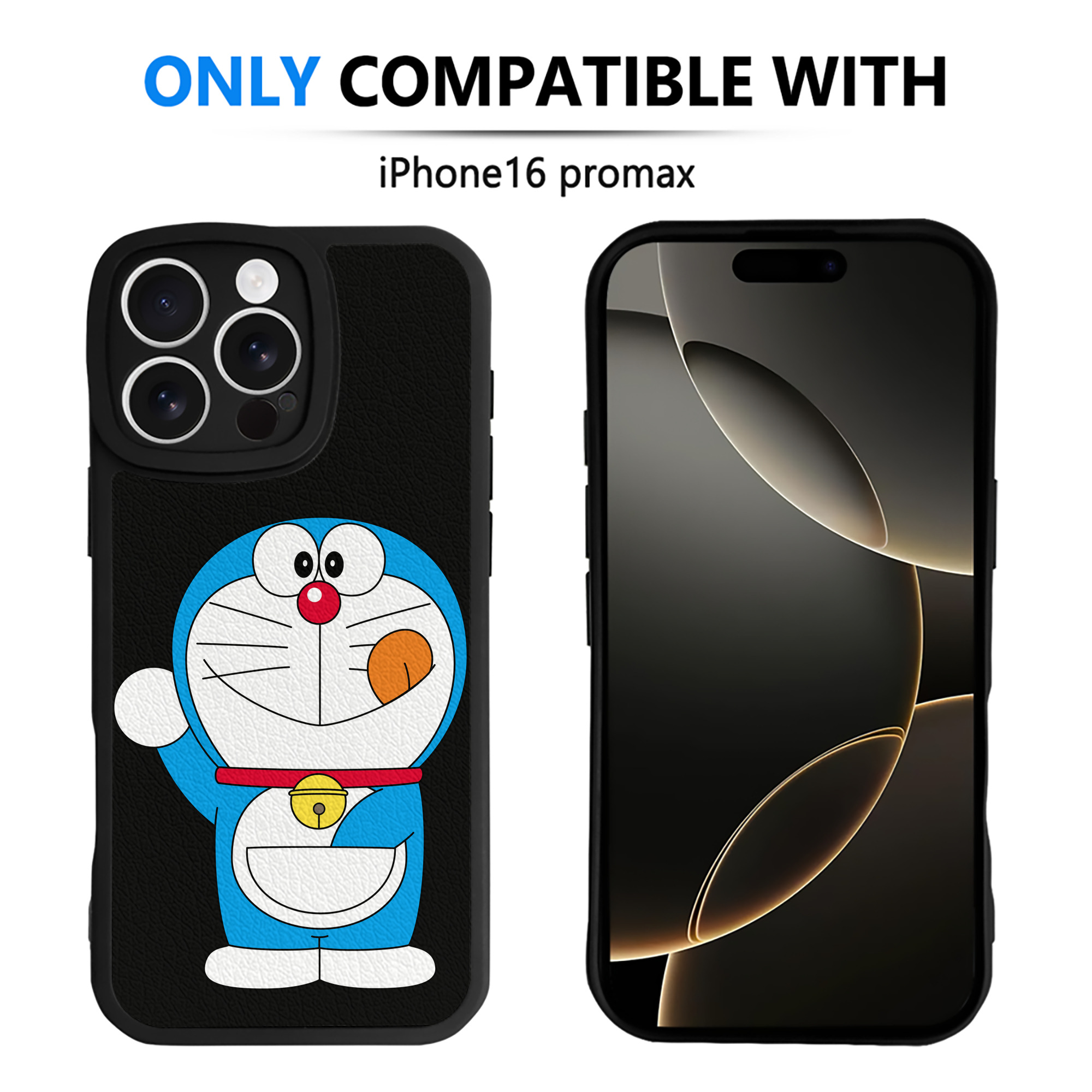 （画像用） ドラえもん Doraemon 【iPhone 16シリーズ対応】シリコンスマホケース（レザー調） 材質：シリコン